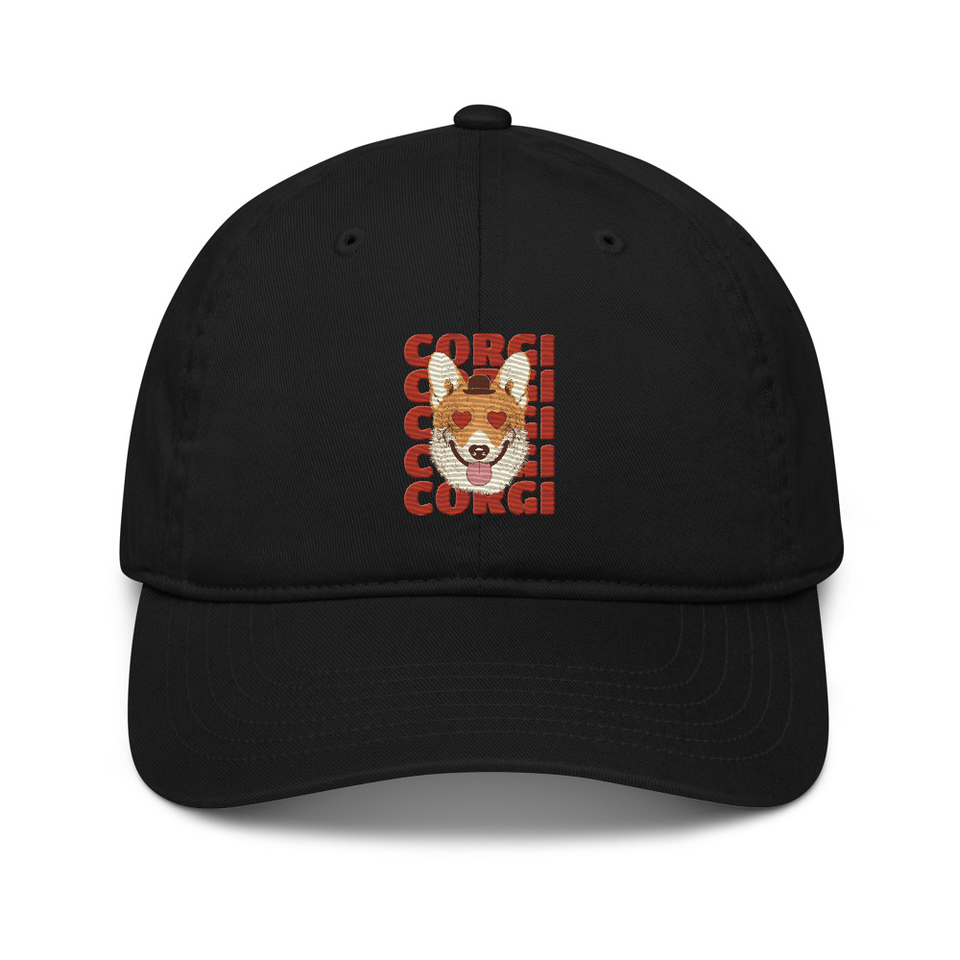 Corgi Loves - Cute Dog Organic Baseball Cap