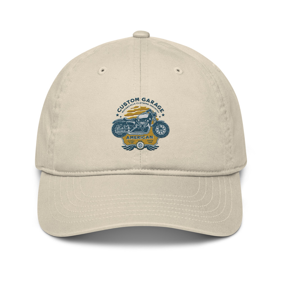 Custom Garage - Motorcycle Organic Baseball Cap