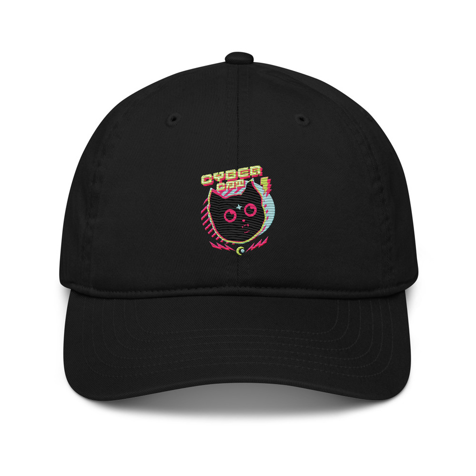 Cyber Cat - Neon Color Organic Baseball Cap