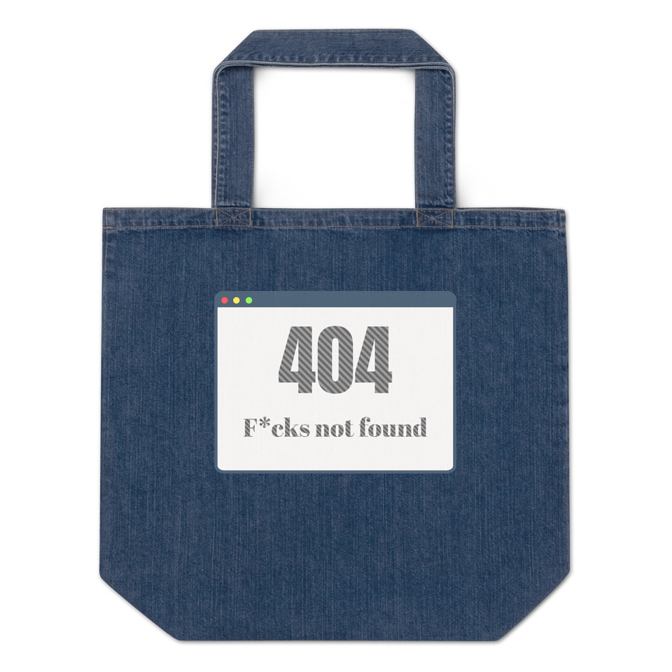 404 Organic Denim Tote Bag