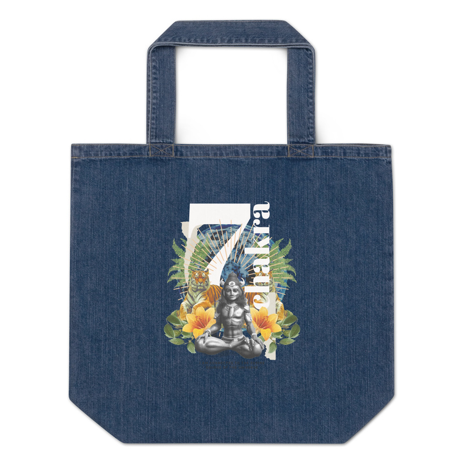 7 Chakra Organic Denim Tote Bag