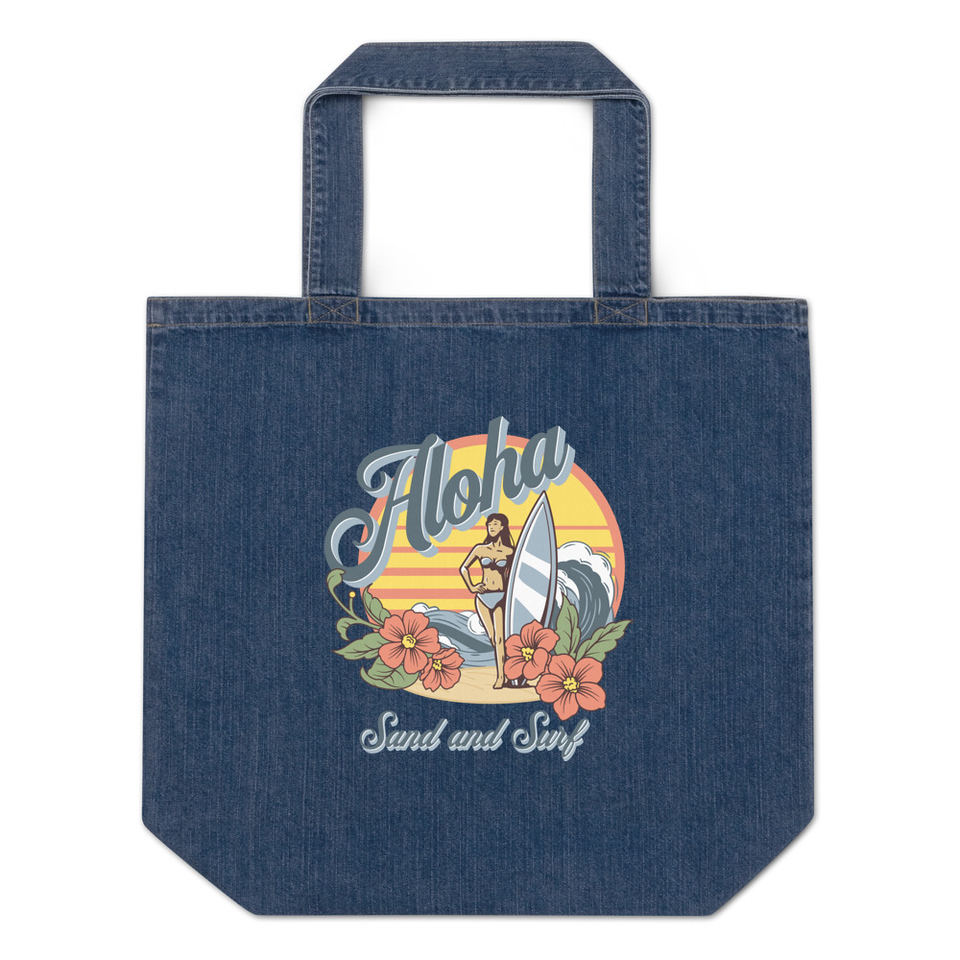 Aloha Organic Denim Tote Bag