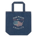 America - Land Of The Free Organic Denim Tote Bag
