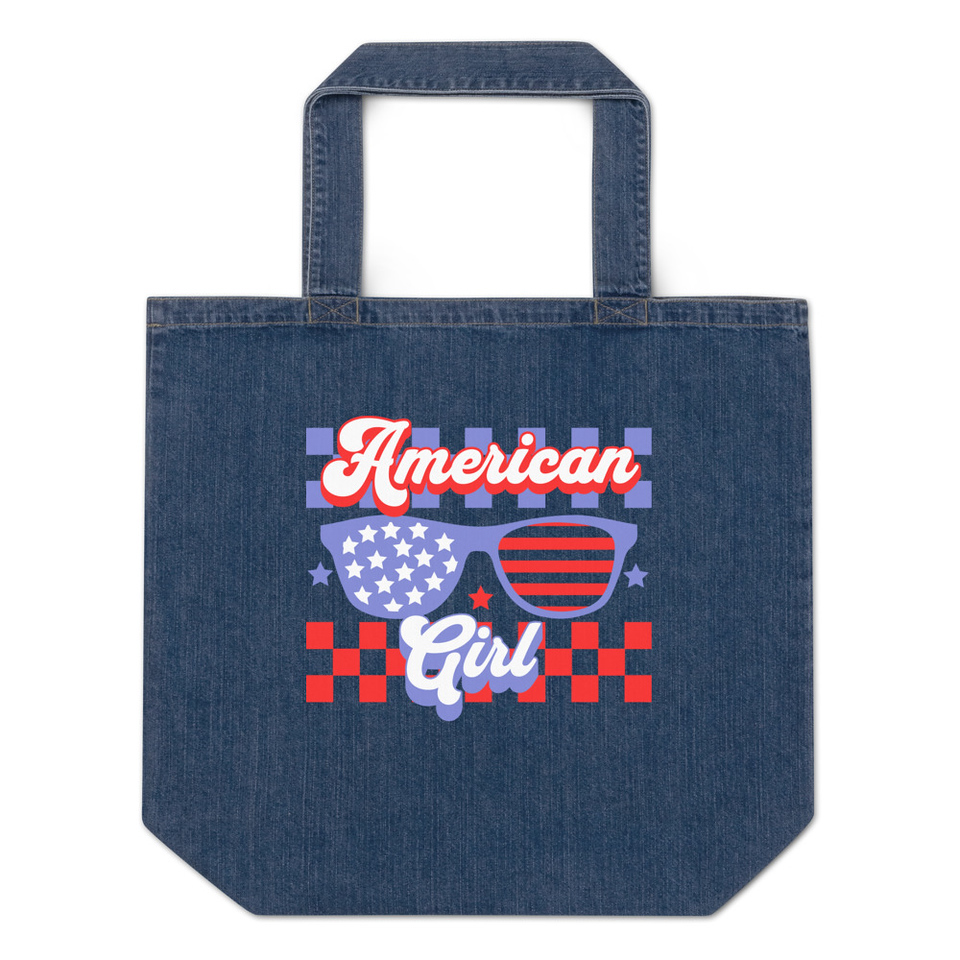 American girl Organic Denim Tote Bag