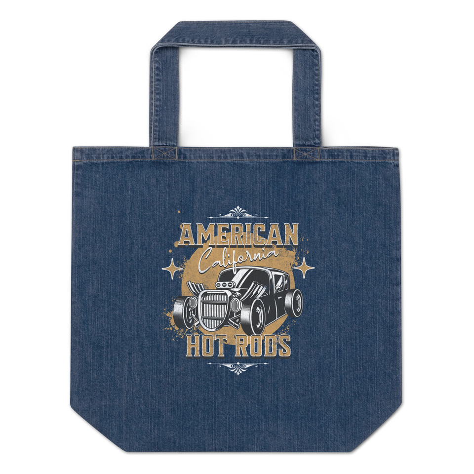 American Hot Rods Organic Denim Tote Bag