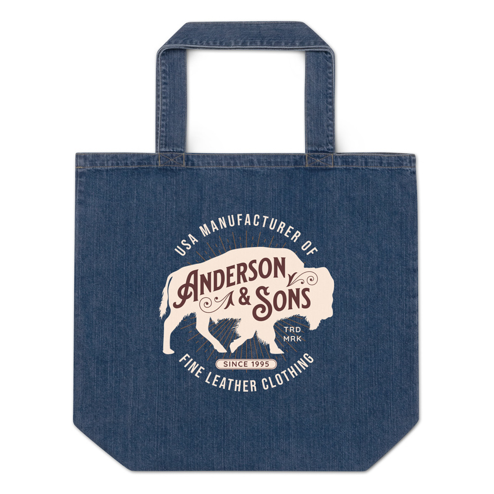 Anderson & Sons Leather Clothing - Buffalo Organic Denim Tote Bag