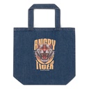 Angry Tiger - AI Organic Denim Tote Bag