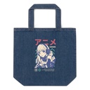 Anime Girl Organic Denim Tote Bag