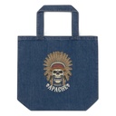 Apache Warriors - Indian Skull Organic Denim Tote Bag