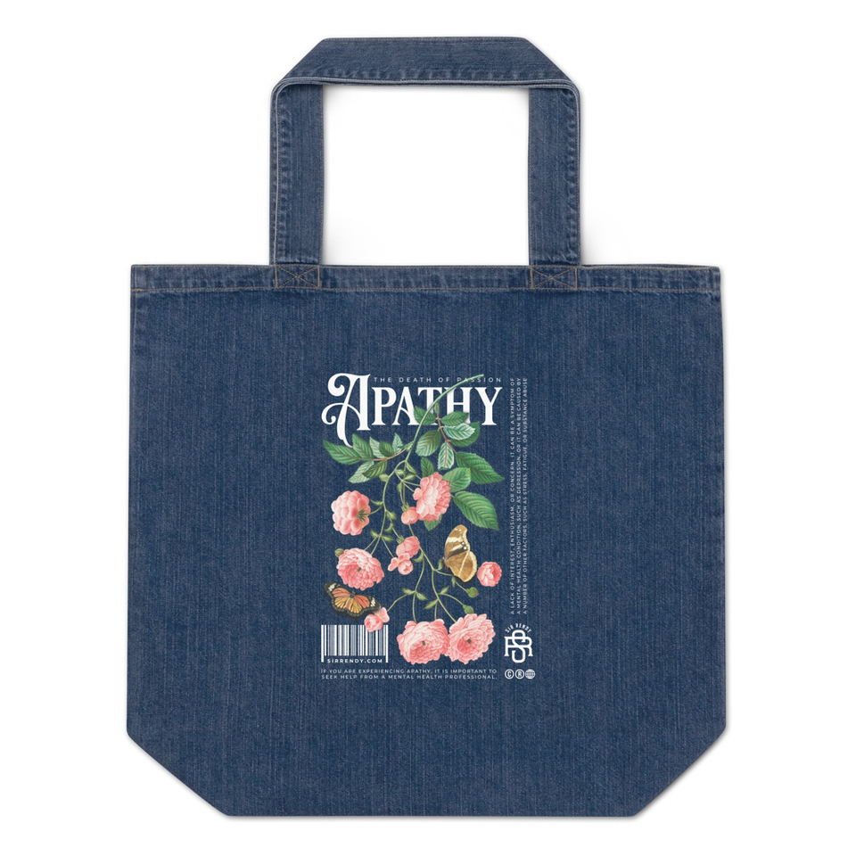 Apathy Organic Denim Tote Bag