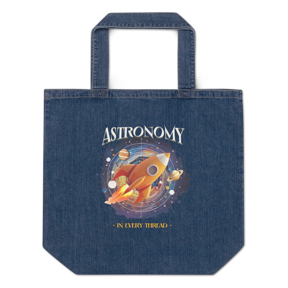 Astronomy in Every Thread Organic Denim Tote Bag