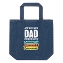 Awesome Dad Checklist Organic Denim Tote Bag