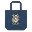 Bald Eagle Tattoo Shop - Skeleton Organic Denim Tote Bag