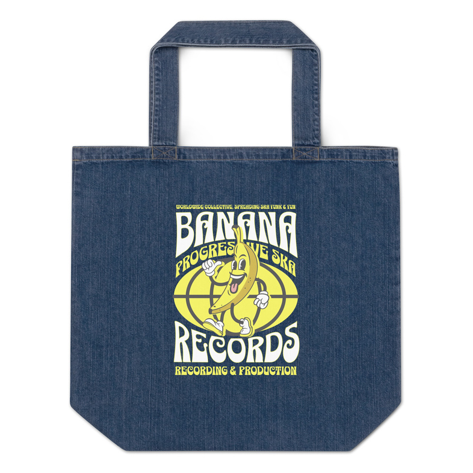 Banana Records - Comic Character Organic Denim Tote Bag