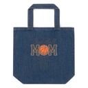Basketball Mom - Mother's Day Organic Denim Tote Bag