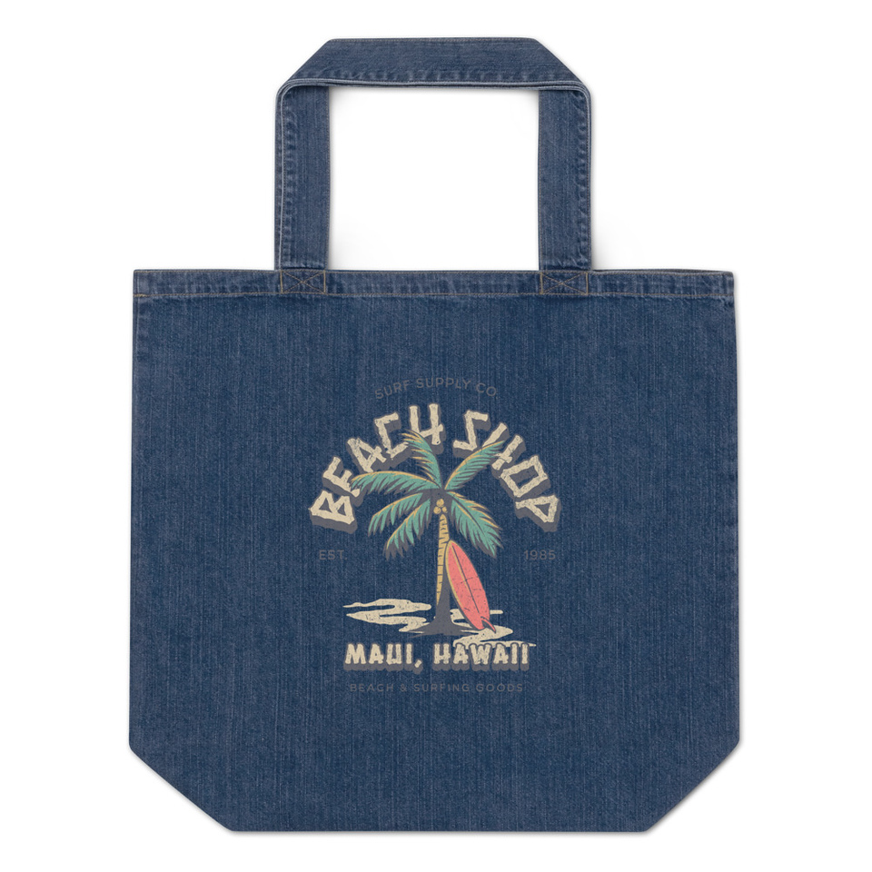 Beach Shop Organic Denim Tote Bag