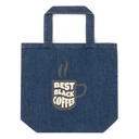 Best Black Coffee - Hot Cup Organic Denim Tote Bag