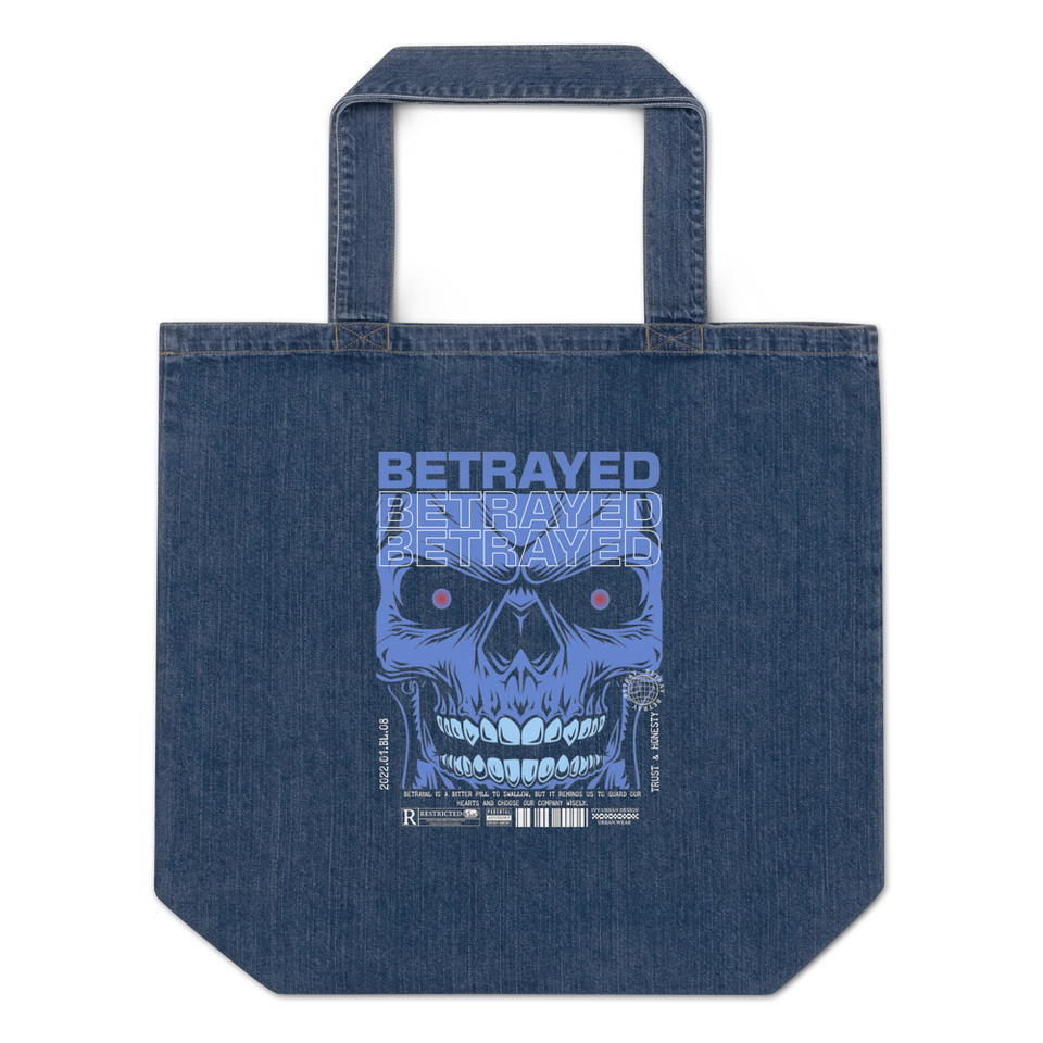 Betrayed Organic Denim Tote Bag