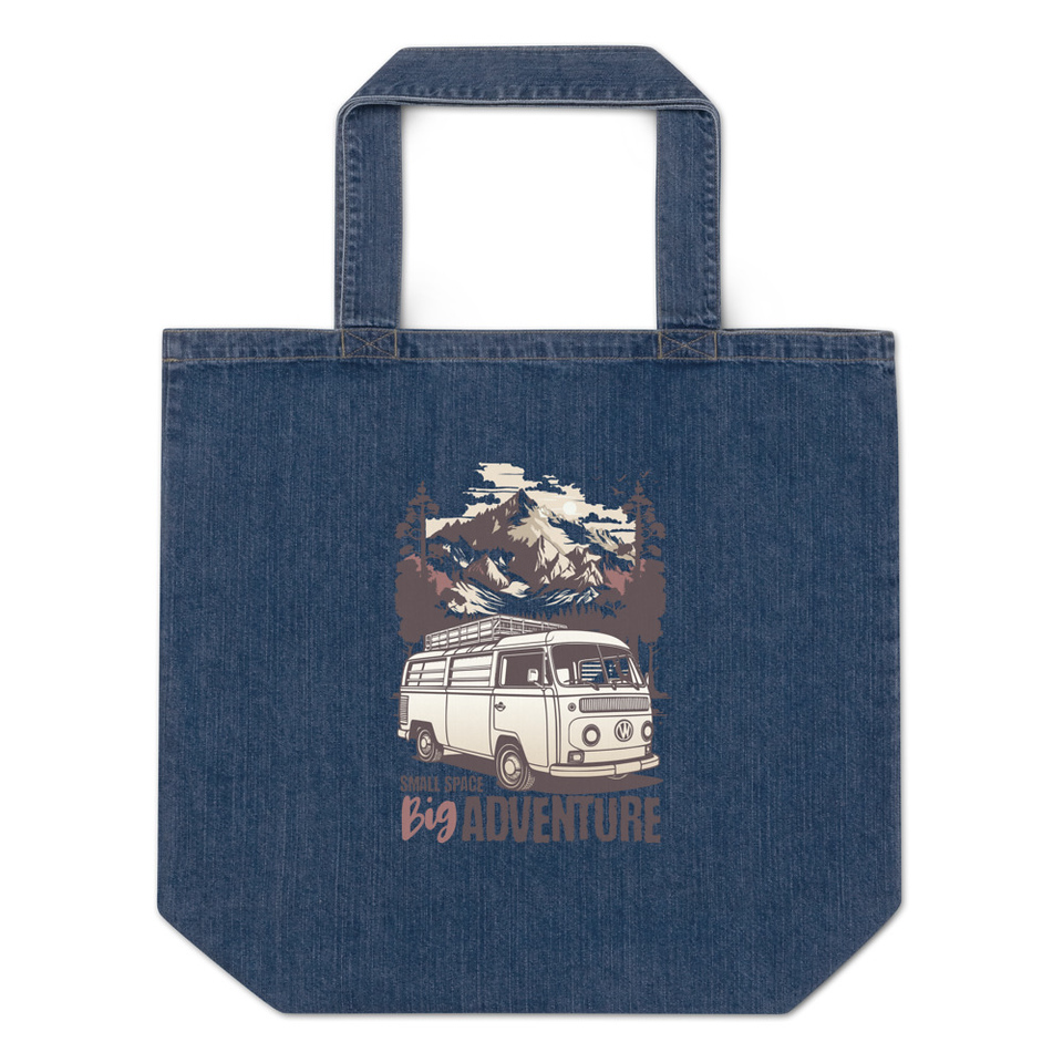 Big Adventure Organic Denim Tote Bag
