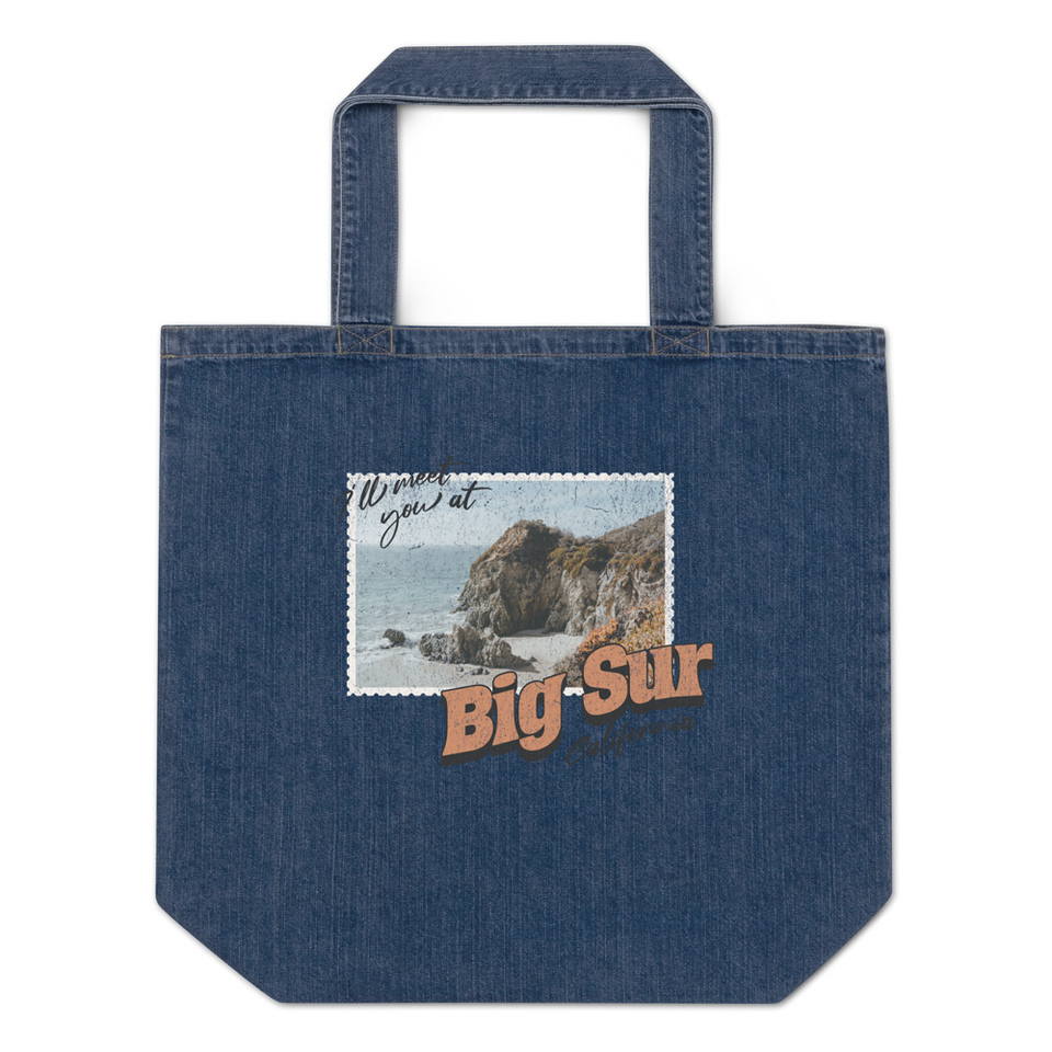 Big Sur, Cali Organic Denim Tote Bag