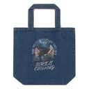 Birds Chirping Organic Denim Tote Bag