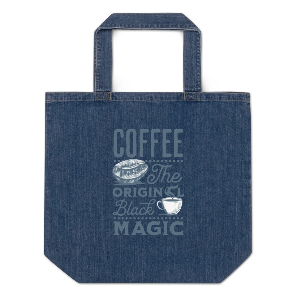 Black Magic Coffee - Simple Cup Organic Denim Tote Bag