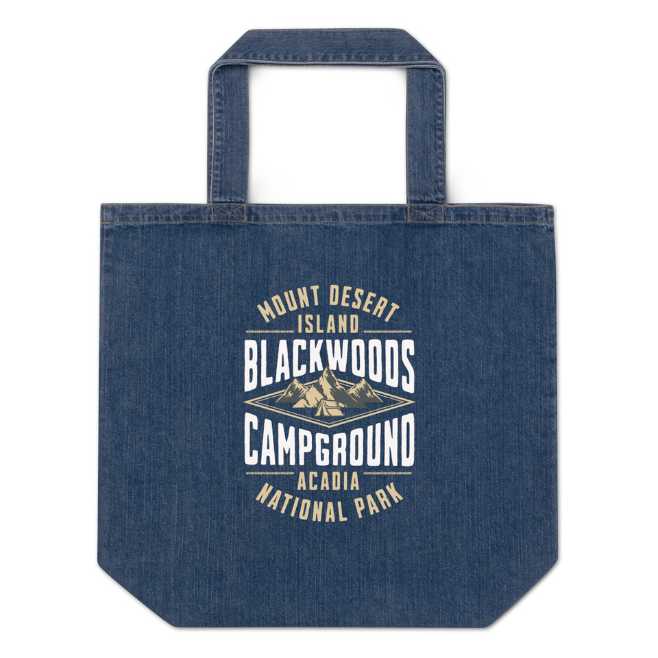 Blackwoods Campground - Mountain Adventure Organic Denim Tote Bag