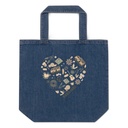 Boho Girl Poster Organic Denim Tote Bag