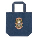 Born To Be Free - Skull Organic Denim Tote Bag