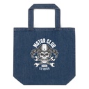 Born to Ride - Biker Club Skull  Organic Denim Tote Bag