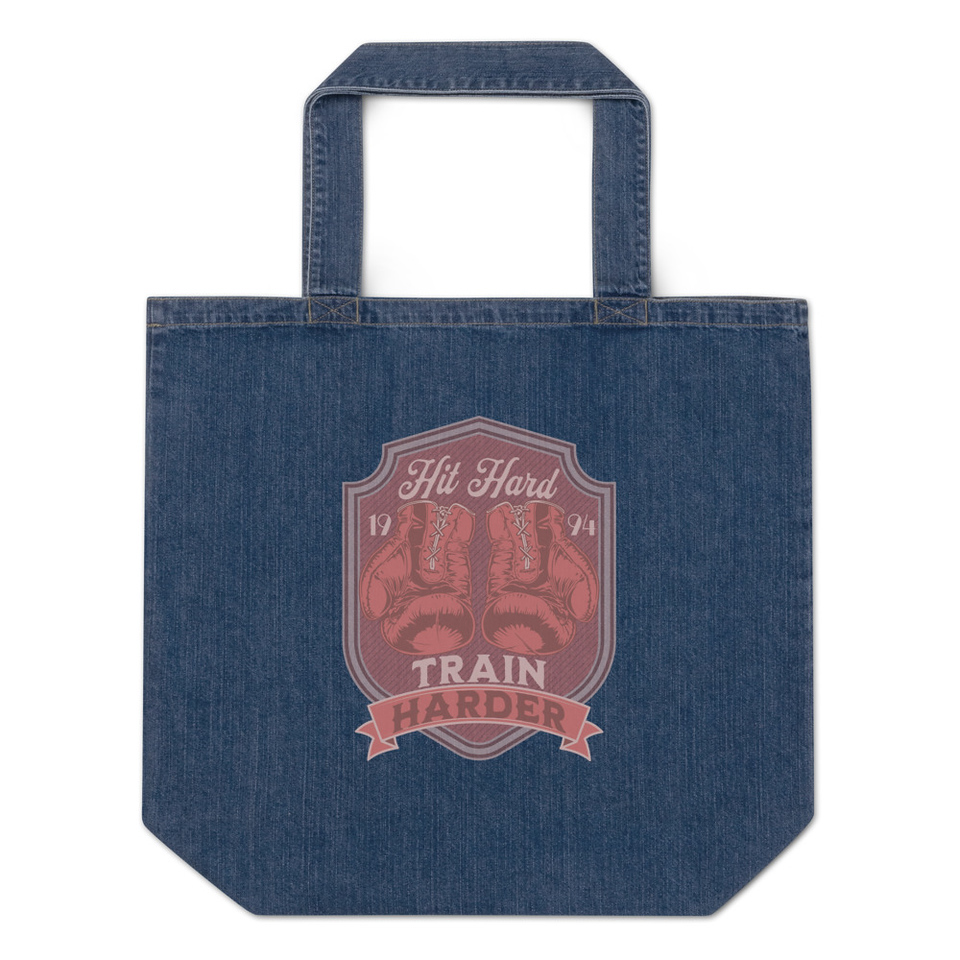 Boxing Training Organic Denim Tote Bag