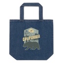 California Bear - Outdoors Wilderness Camping Hiking Organic Denim Tote Bag