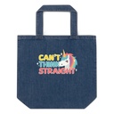 Can't Think Straight (2) Organic Denim Tote Bag