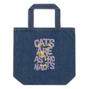 Cats are Astronauts Organic Denim Tote Bag