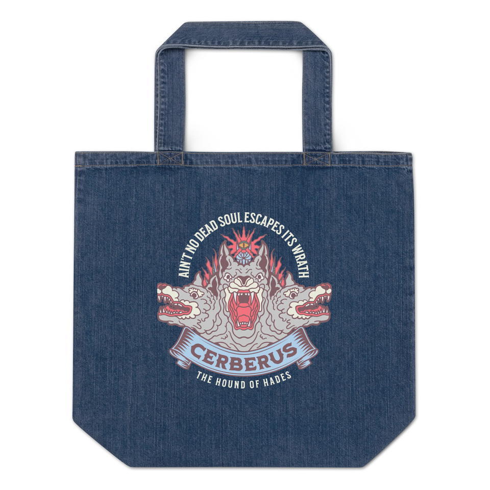 Cerberus - Underworld Dogs Organic Denim Tote Bag