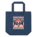 Christmas Shall Not Pass - Flaming Wizard Organic Denim Tote Bag