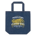 Classic Bike Organic Denim Tote Bag
