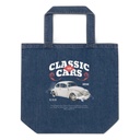 Classic Cars Organic Denim Tote Bag
