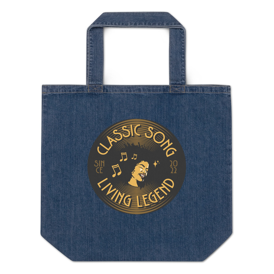 Classic Song - Music Record Organic Denim Tote Bag