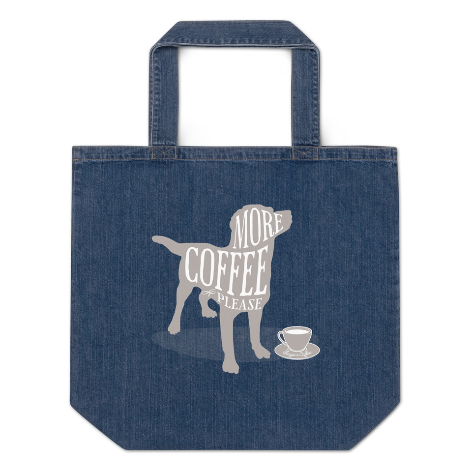 Coffee Dog Organic Denim Tote Bag