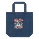 Coffee is my Religion - Funny Organic Denim Tote Bag