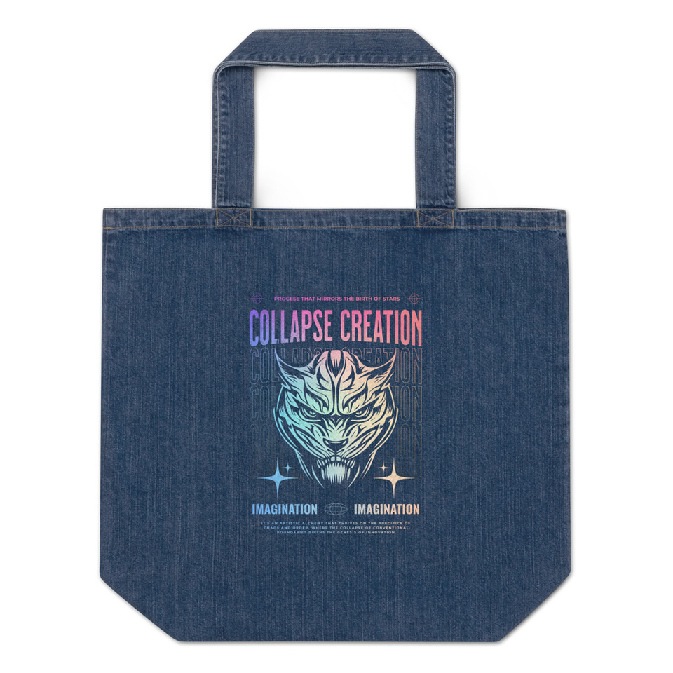 Collapse Creation Organic Denim Tote Bag