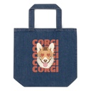 Corgi Loves - Cute Dog Organic Denim Tote Bag