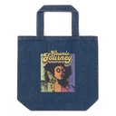 Cosmic Journey Rainbow Retro Organic Denim Tote Bag