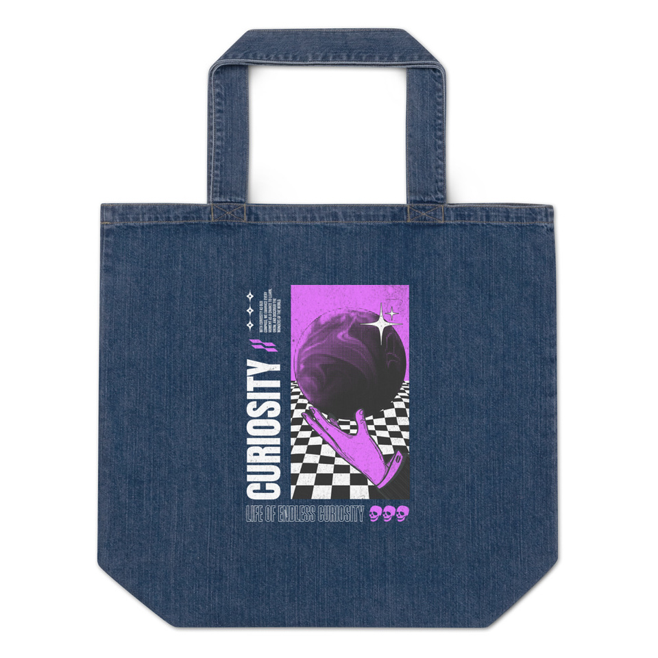 Curiosity Streetwear Organic Denim Tote Bag