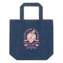 Customs Garage - Flaming Skull Organic Denim Tote Bag