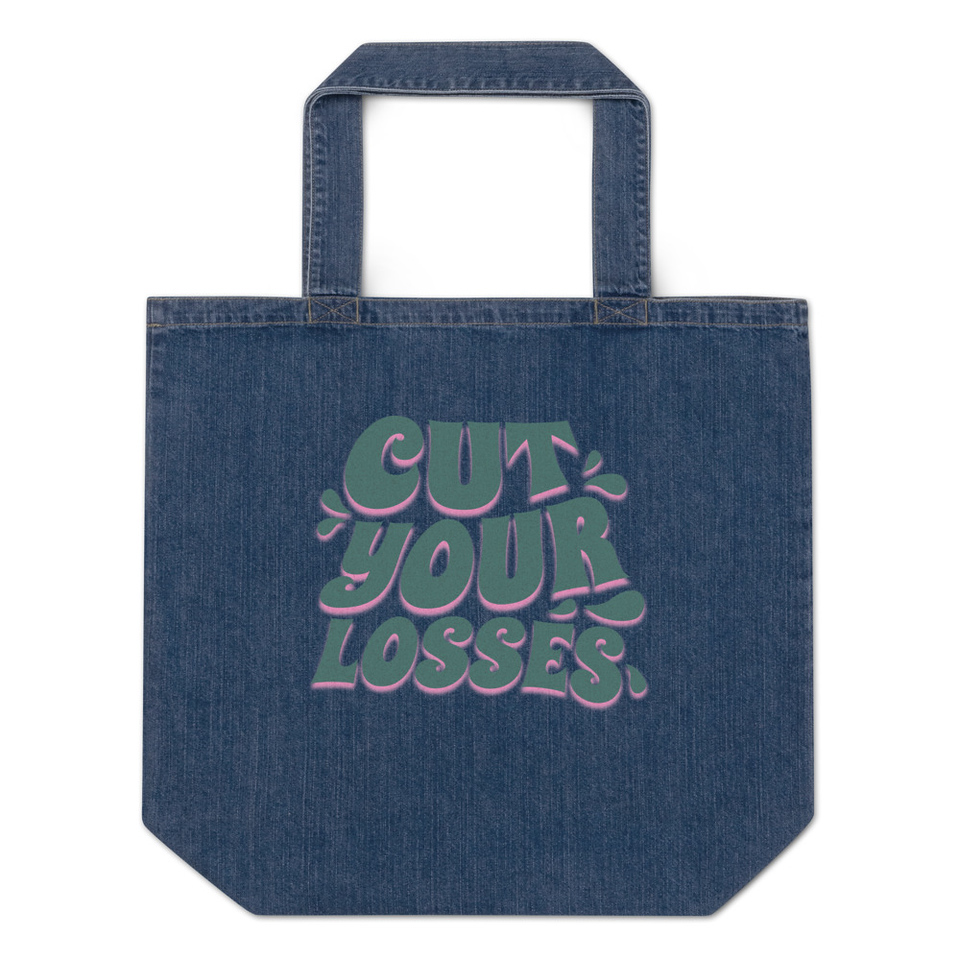 Cut your Losses Organic Denim Tote Bag