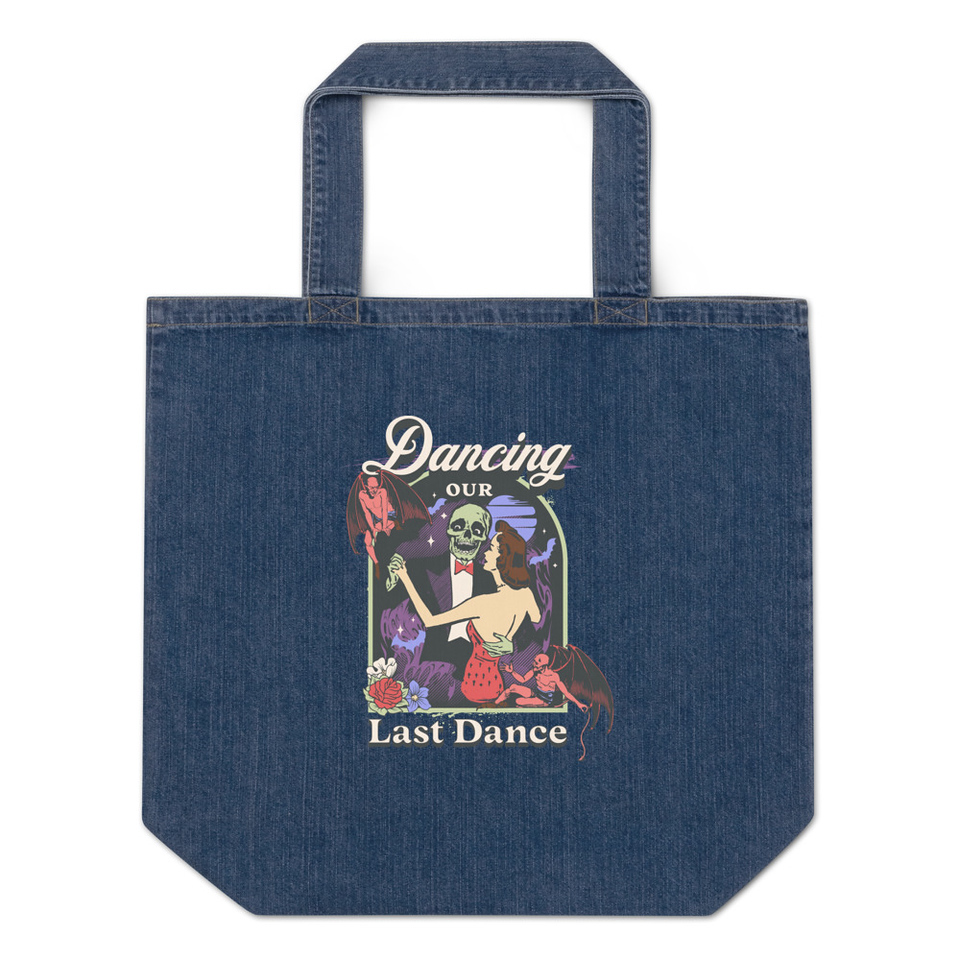 Dancing Our Last Dance - Halloween Organic Denim Tote Bag