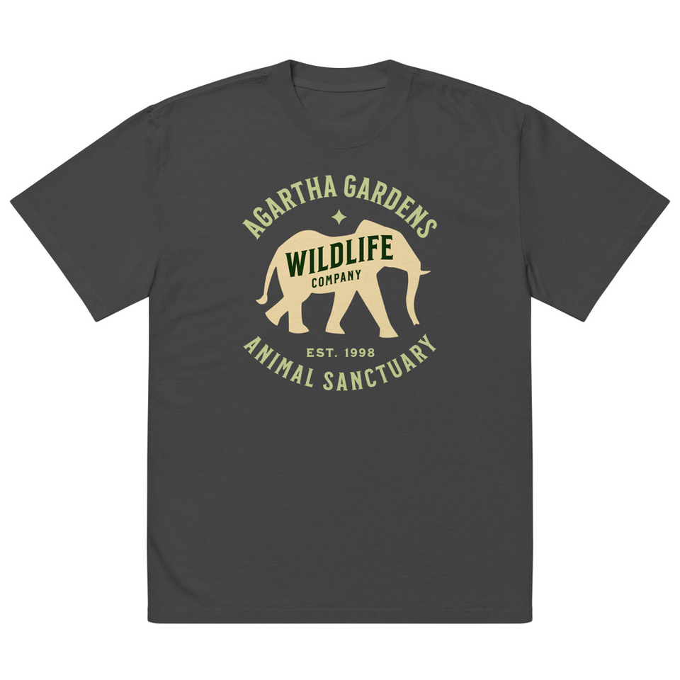 Agartha Gardens Wildlife - Animal Sanctuary Oversized Faded T-Shirt