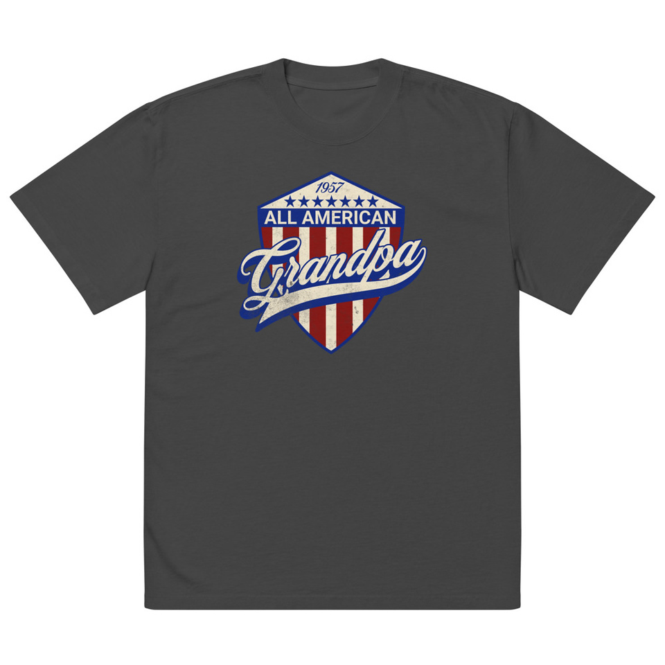 all american grandpa Oversized Faded T-Shirt